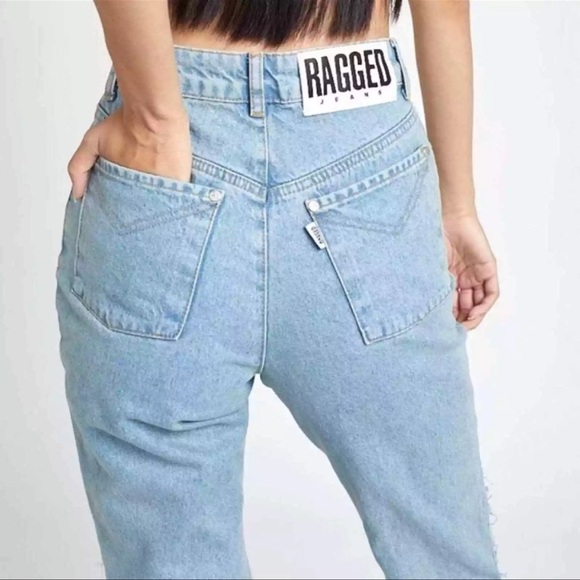 The Ragged Priest Burner Cut Out‎ Mom Jeans Dolls Kill women’s size 28 VGUC - Picture 2 of 12